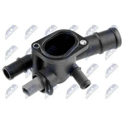 Billede af NTY CTM VW 030 Kølemiddelflange plastik Cylinderhoved, gearkasse monteret med tætningsring VOLKSWAGEN: Golf 5, Passat B6 Variant, B5 GP Sedan