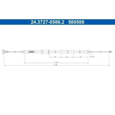 Billede af ATE 24.3727 0588.2 Håndbremsekabel 1385 FIAT: Ducato III Van