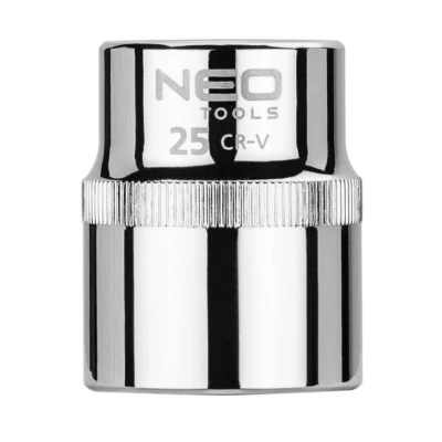 Billede af NEO TOOLS 08 025 Skraldenøgleindsats (Hexagon) 1/2 3124 25 mm Krom vanadium stål SuperLock