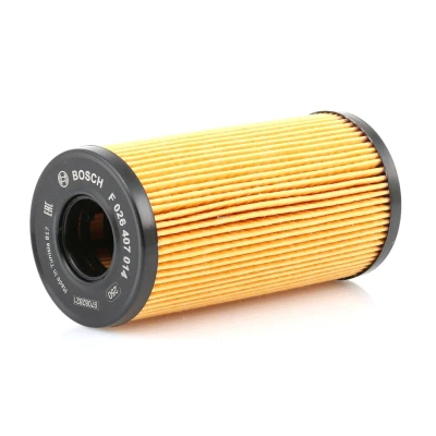 Billede af BOSCH F 026 407 014 Oliefilter med pakning Filterindsats RENAULT: TRAFIC 2 Kasten, LAGUNA 3, 3 Grandtour, NISSAN: Qashqai / Qashqai+2 I