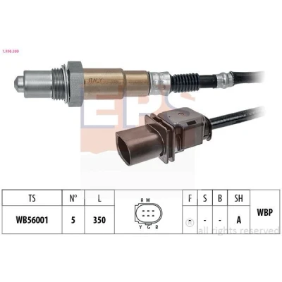Billede af EPS 1.998.389 Lambdasonde opvarmet, pladesonde, bredbånd lambda sonde, Gevind, forsmurt HYUNDAI: i20 I Hatchback, II i30 Hatchback