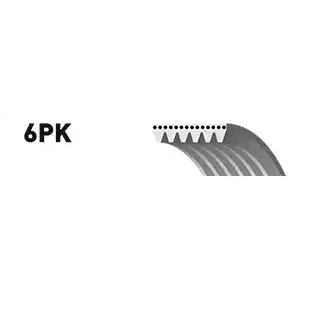 Billede af SNR CA6PK1400 Kileribberem 1400 6 KIA: cee‘d I Stationcar, Hatchback, TOYOTA: Corolla IX Station Wagon, Auris Hatchback
