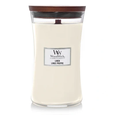 Billede af WoodWick Scented Candle Large Linen 18 cm / ø 10