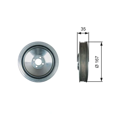 Billede af GATES FleetRunner Micro V Kit TVD1135 Remskive Krumtapaksel 167 uden tilbehør OPEL: Vectra C Caravan, Zafira B