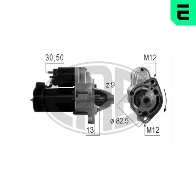 Billede af ERA 220004A Starter 12 1,1 9 AUDI: 100 C3 Sedan, A4 B5 Avant, 80 B4 VOLKSWAGEN: Passat Variant, GP Sedan