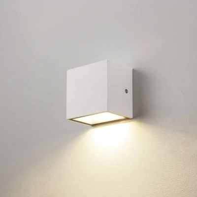 Billede af SLV Sitra Single LED udendørs væglampe ned, hvid