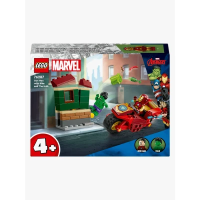 Billede af LEGO Super Heroes 76287 Iron Man med motorcykel og Hulk