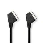Billede af SCART kabel Han Nikkelplateret 480p 2.00 m Runde PVC Sort Box
