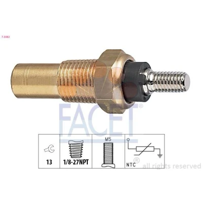 Billede af FACET 7.3082 Kølevæsketemperatur Sensor Made in Italy OE Equivalent FORD: Escort 4, 5, Sierra Mk2 Hatchback