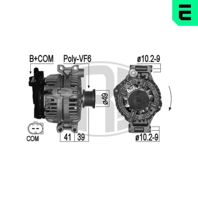 Billede af ERA 210985A Generator 14V 110A BMW: 5 Sedan, 3 Touring, Sedan