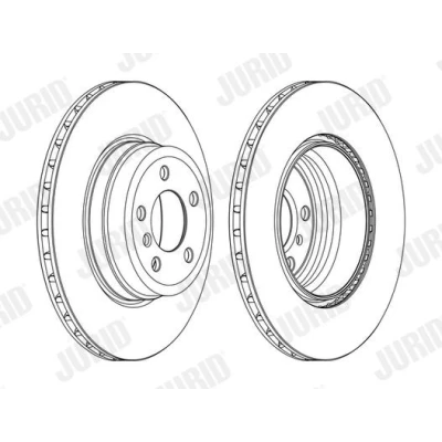 Billede af JURID 562523JC 1 Bremseskiver 345 24 5 ventileret coatet med skruer BMW: X5, X6