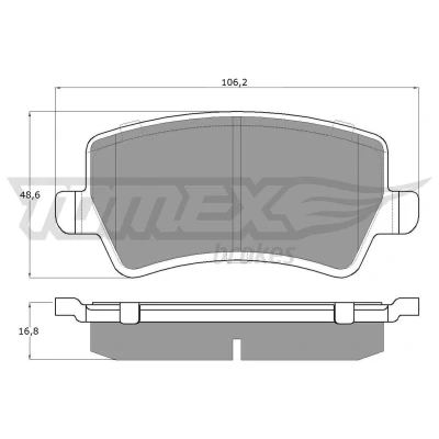 Billede af TOMEX brakes TX 14 85 Bremseklodser bagaksel VOLVO: V60 I, V70 3, 2, FORD: S Max Mk1, Galaxy Mk2 MPV, LAND ROVER: Range Rover Evoque