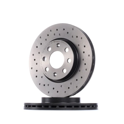 Billede af BREMBO XTRA LINE 09.5843.3X Bremseskiver 257 22 4 perforeret/indv. ventileret coatet højkarboniseret med skruer OPEL: Adam, Corsa D Hatchback
