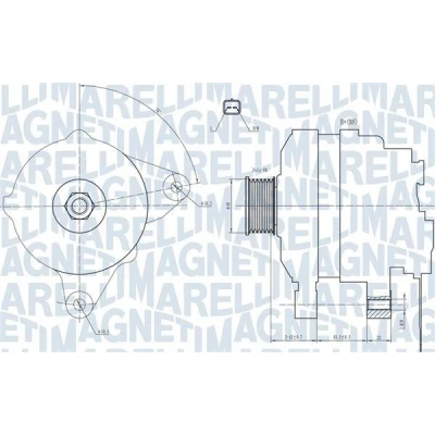 Billede af MAGNETI MARELLI 063731665010 Generator 14V 80A CITROËN: C4 I Hatchback, C3 PEUGEOT: 307 Stationcar, SW