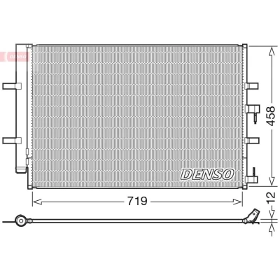 Billede af DENSO DCN10036 Kondensator med tørrer 687x471.6x12 R 134a 687 FORD: Transit Custom V362 Van