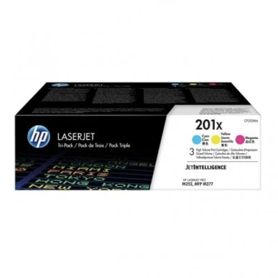 Billede af Tri Pack! HP 201X C M Y toner CF253XM original