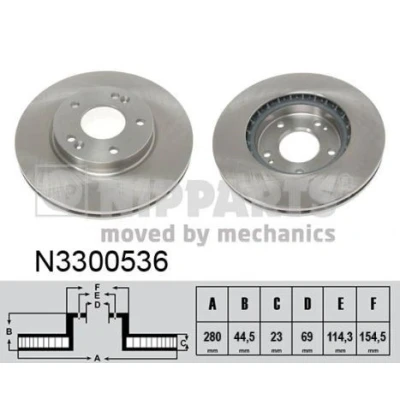 Billede af Bremseskive NIPPARTS N3300536