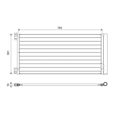 Billede af VALEO 822637 Kondensator med tørrer Aluminium 362
