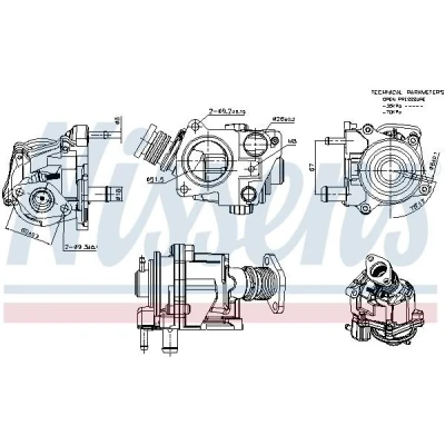 Billede af NISSENS 98424 EGR Ventil uden køler PEUGEOT: Boxer Van, Bus, FIAT: Ducato III Van