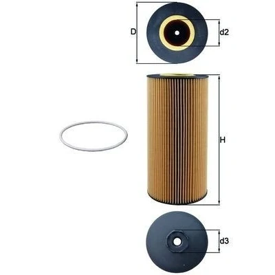 Billede af MAHLE ORIGINAL OX 348D Oliefilter Filterindsats IVECO: Stralis, EuroCargo I III, VOLVO: FL 6, MAN: TGL