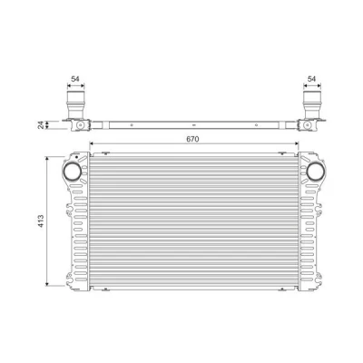 Billede af VALEO 818363 Intercooler Aluminium uden sensor