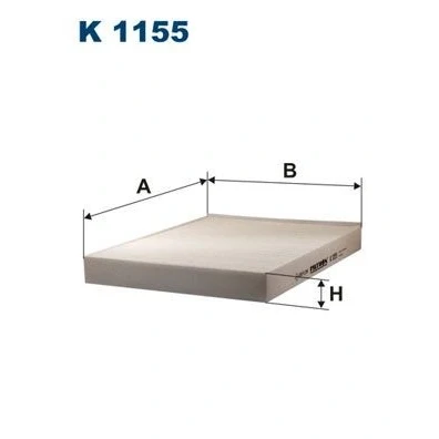 Billede af FILTRON K 1155 Kabinefilter Partikelfilter 277 218 34 VOLKSWAGEN: Multivan 5 (7HM, Touareg I, Transporter 5, AUDI: Q7