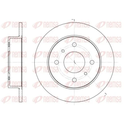 Billede af REMSA 6200.00 Bremseskiver bagaksel 258, 258 10 4 fuldstændigt FIAT: 500 Hatchback, C Cabriolet, ABARTH: / 595 695 Hatchback