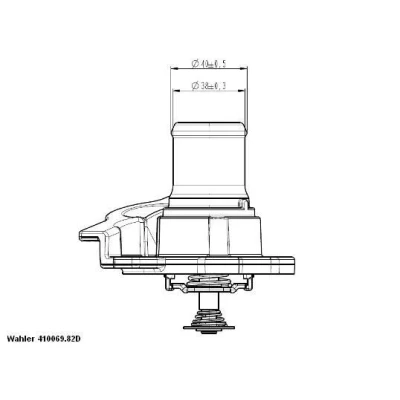Billede af WAHLER 410937.82D Termostat 82 med pakning IVECO: Daily 6