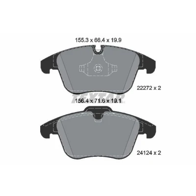 Billede af TEXTAR 2227201 Bremseklodser Forberedt til slidindikator JAGUAR: S Type, XF Sedan, Sportbrake