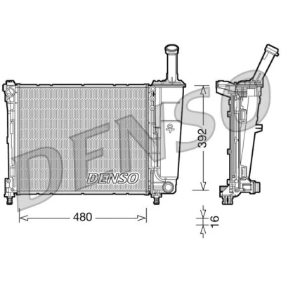 Billede af DENSO DCN17056 Kondensator med tørrer 669x458x16 R 134a 669 MERCEDES BENZ: Sprinter 3.5 T Tourer, Van