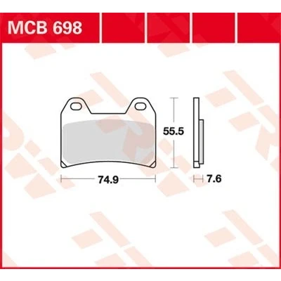 Billede af TRW Organic Allround MCB698 Bremseklodser