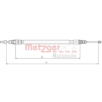 Billede af METZGER 10.4663 Håndbremsekabel bagved til venstre 928/750 COFLE CITROËN: C4 Picasso 1
