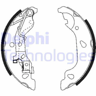 Billede af DELPHI LS1859 Bremsebakker 180 32 FIAT: Punto II Hatchback