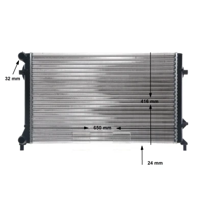 Billede af MAHLE ORIGINAL CR 30 001S Radiator til køretøjer med/uden klimaanlæg 650 416 23 Mekanisk fuget køleripper VOLKSWAGEN: Golf 5, Touran I, 4