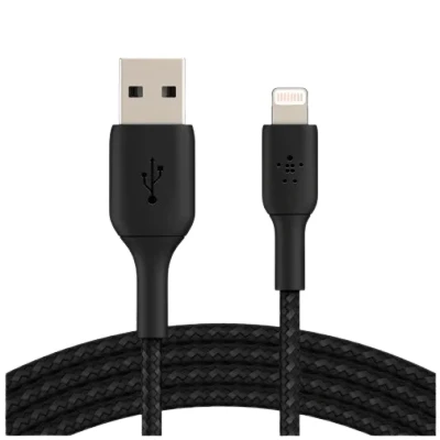 Billede af Belkin Boost Charge Lightning Braided Cable 2 Meter Sort
