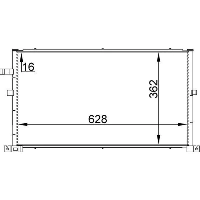 Billede af MAHLE ORIGINAL AC 296 001S Kondensator uden tørrer 616, 628 FORD: MONDEO 3, 3 Kombi