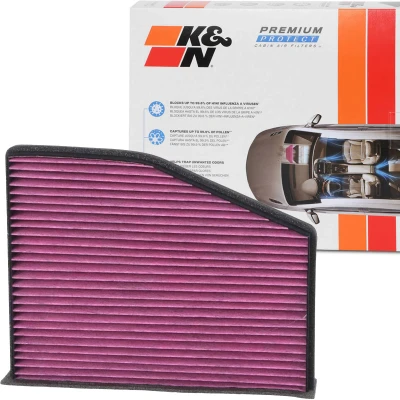 Billede af K&amp;N Filters DVF5000 Kabinefilter Aktivkulfilter 285 57 kvadratisk VOLKSWAGEN: Passat B6 Variant, GOLF 6, Touran I, SKODA: Octavia 2 Combi