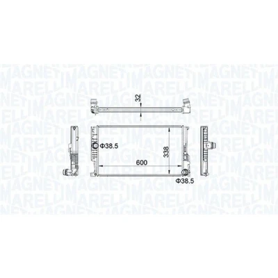 Billede af MAGNETI MARELLI 350213159600 Radiator 600 338 34 Mekanisk fuget køleripper BMW: 1 Hatchback, 3 Sedan