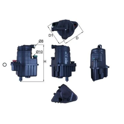 Billede af MAHLE ORIGINAL KL 832D Brændstoffilter Ledningsfilter RENAULT: CLIO III Grandtour, 3, 2