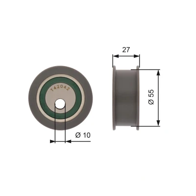 Billede af GATES T42042A Strammehjul, tandrem Tru Power