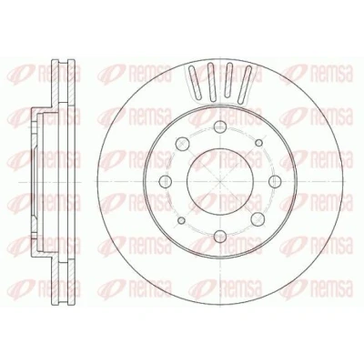 Billede af REMSA 6625.10 Bremseskiver foraksel 256, 256 24 4 ventileret MITSUBISHI: GALANT 6, 5 Stufenheck, Carisma Hatchback, VOLVO: V40 Stationcar