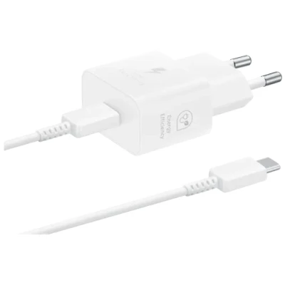Billede af Samsung Hurtiglader USB C 25W + Kabel Hvid