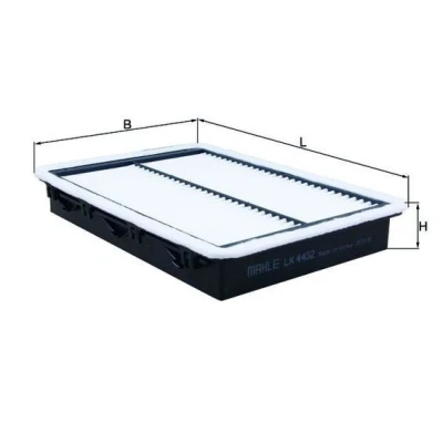 Billede af MAHLE ORIGINAL LX 4432 Luftfilter 39,5 201 280,0 Filterindsats KIA: Optima / K5 Sportswagon, HYUNDAI: Sonata VII