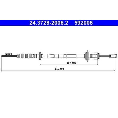 Billede af ATE 24.3728 2006.2 Koblingskabel SUZUKI: IGNIS 2