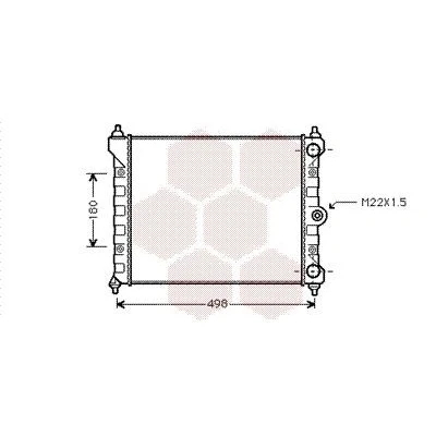 Billede af VAN WEZEL 58002092 Radiator Aluminium 430 320 33 Mekanisk fuget køleripper