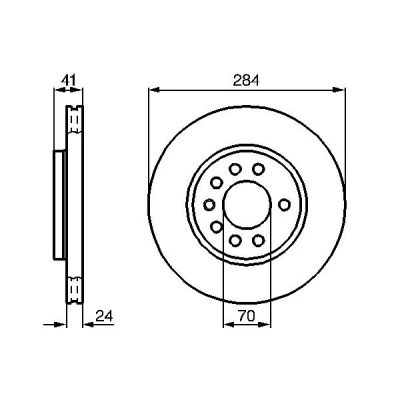 Billede af BOSCH 0 986 478 717 Bremseskiver 284 24 5 110 ventileret, indvendigt ventileret olieret legeret OPEL: Vectra A Sedan, Calibra A, CC
