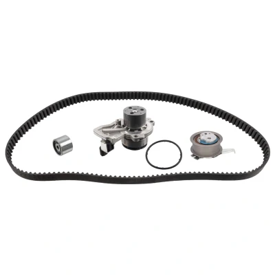 Billede af FEBI BILSTEIN 193441 vandpumpe + Tandremssæt med 145 afrundet tandprofil plastik VOLKSWAGEN: Polo V Hatchback, SEAT: Ibiza 4, 4 ST