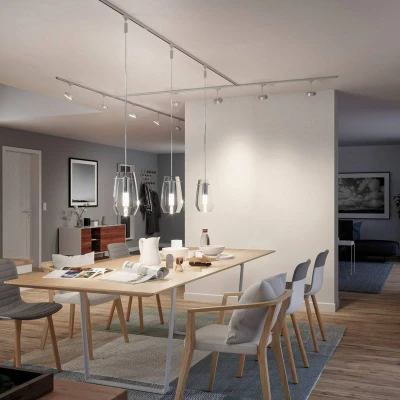Billede af Paulmann URail skinne, mat krom, længde 100 cm, aluminium