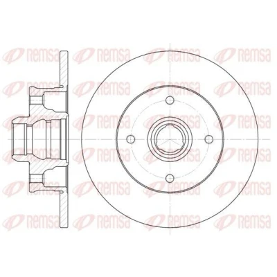 Billede af REMSA 6024.00 Bremseskiver bagaksel 226, 226 10 4 fuldstændigt VOLKSWAGEN: GOLF 2, 3, Polo III Hatchback