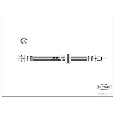 Billede af CORTECO 19033013 Bremseslange foraksel 455